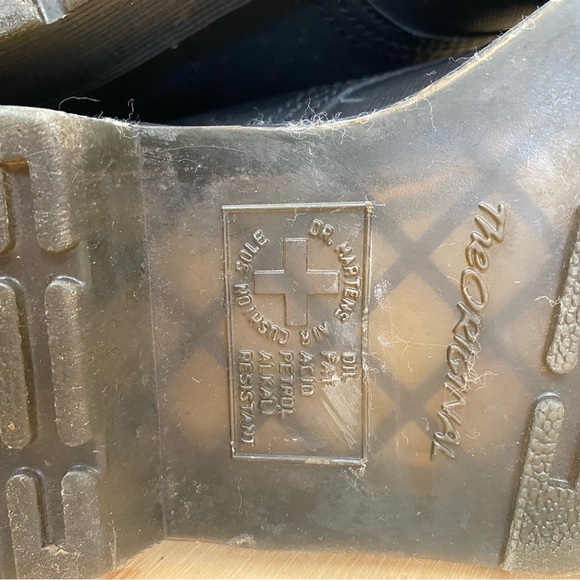 Dr. Martens 1460 Broder Lace Up Combat Boot Mono Black - Picture 8 of 10